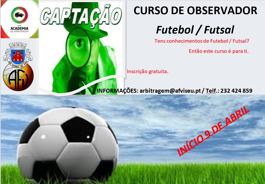 Curso Observadores Futebol e Futsal
