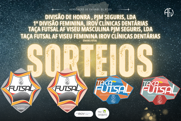 Calendários das provas seniores de futsal definidos