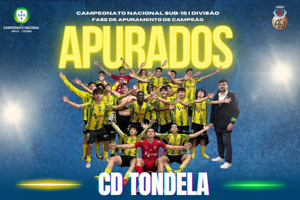 Fase de Ap. de Campeão no Camp. Nac. de Sub-15 I Divisão garantida pelo CD Tondela 