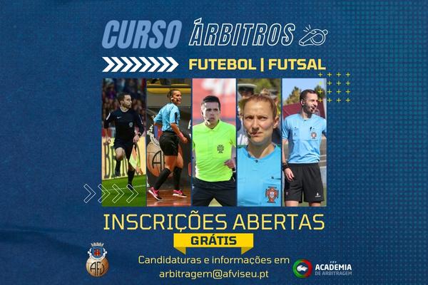 Inscrições abertas para Curso de Árbitros de Futebol | Futsal