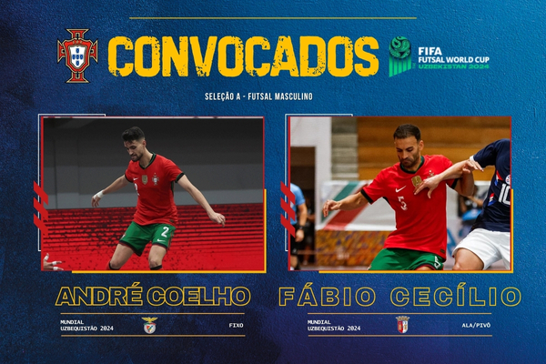 André Coelho e Fábio Cecílio convocados para o Mundial Uzbequistão 2024