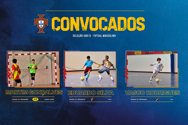 Martim Gonçalves, Eduardo Silva e Vasco Rodrigues convocados para a Seleção Nacional