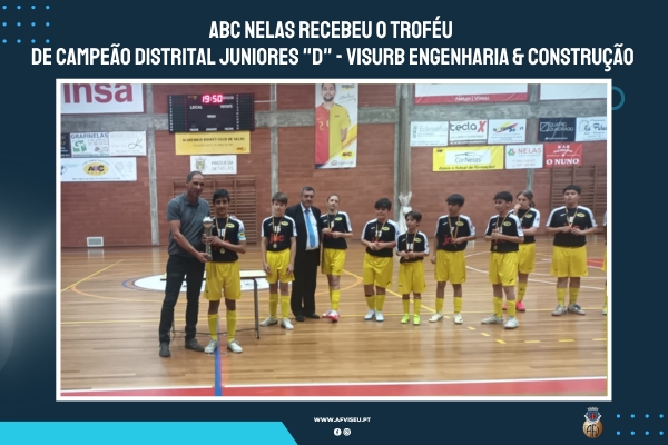 ABC Nelas recebeu o troféu de Campeão Distrital de Juniores D em Futsal