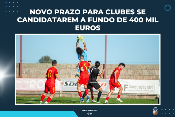 Novo prazo para clubes se candidatarem a fundo de 400 mil euros