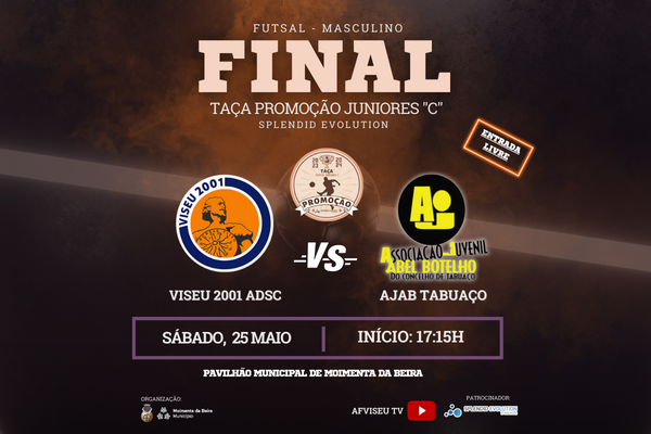 Final da Taça Promoção Juniores "C" - SPLENDID EVOLUTION é este sábado