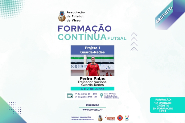 Formação Contínua de Futsal com inscrições abertas