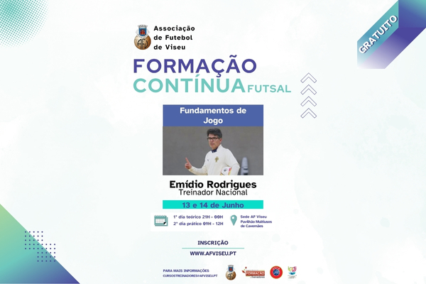 Formação Contínua de Futsal com inscrições abertas