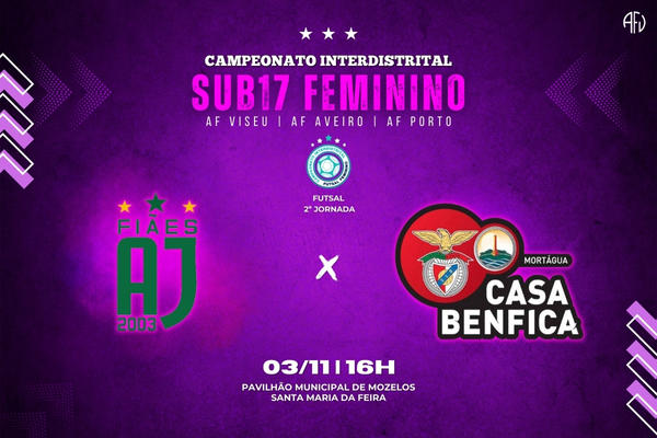 Casa Benfica Mortágua estreia-se no Campeonato Interdistrital Sub17 Futsal Feminino