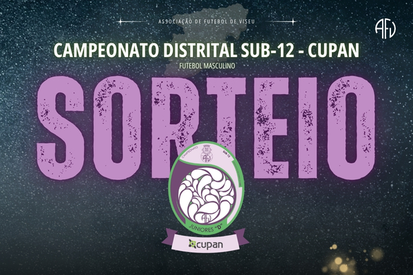 Campeonato Distrital Sub12 CUPAN com calendário definido