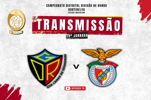 GDR Canas de Senhorim e SL Nelas com transmissão em direto