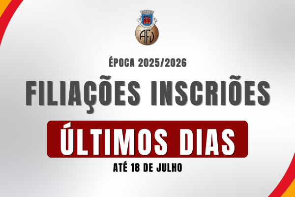 Últimos dias para a filiação de clubes e inscrição em provas para a época 2025/2026