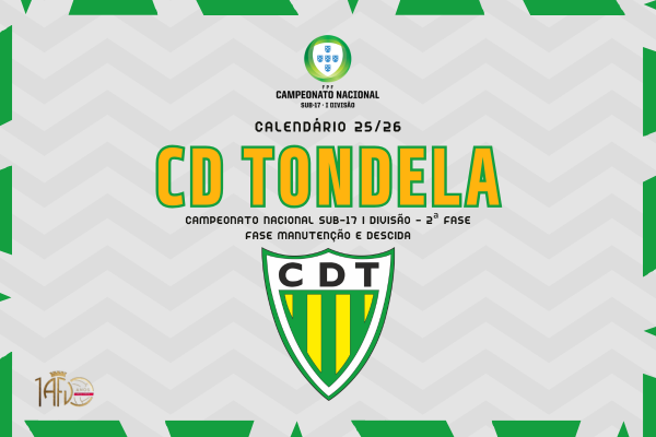 2ª Fase do Campeonato Nacional Sub17 I Divisão definida