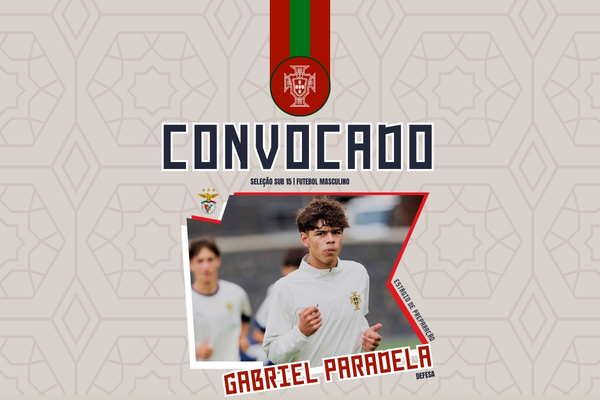 Gabriel Paradela convocado para a Seleção Nacional Sub-15