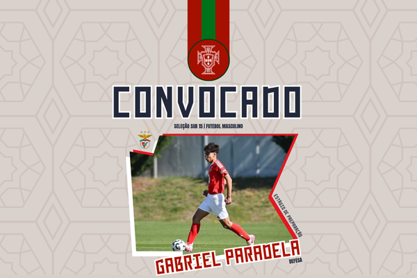 Gabriel Paradela convocado para a Seleção Nacional Sub-15