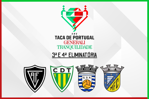 3ª E 4ª Eliminatória da Taça de Portugal sorteadas