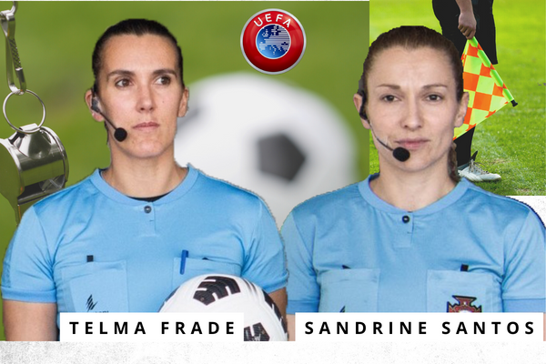 Telma Frade e Sandrine Santos no Torneio de Desenvolvimento UEFA Sub-16